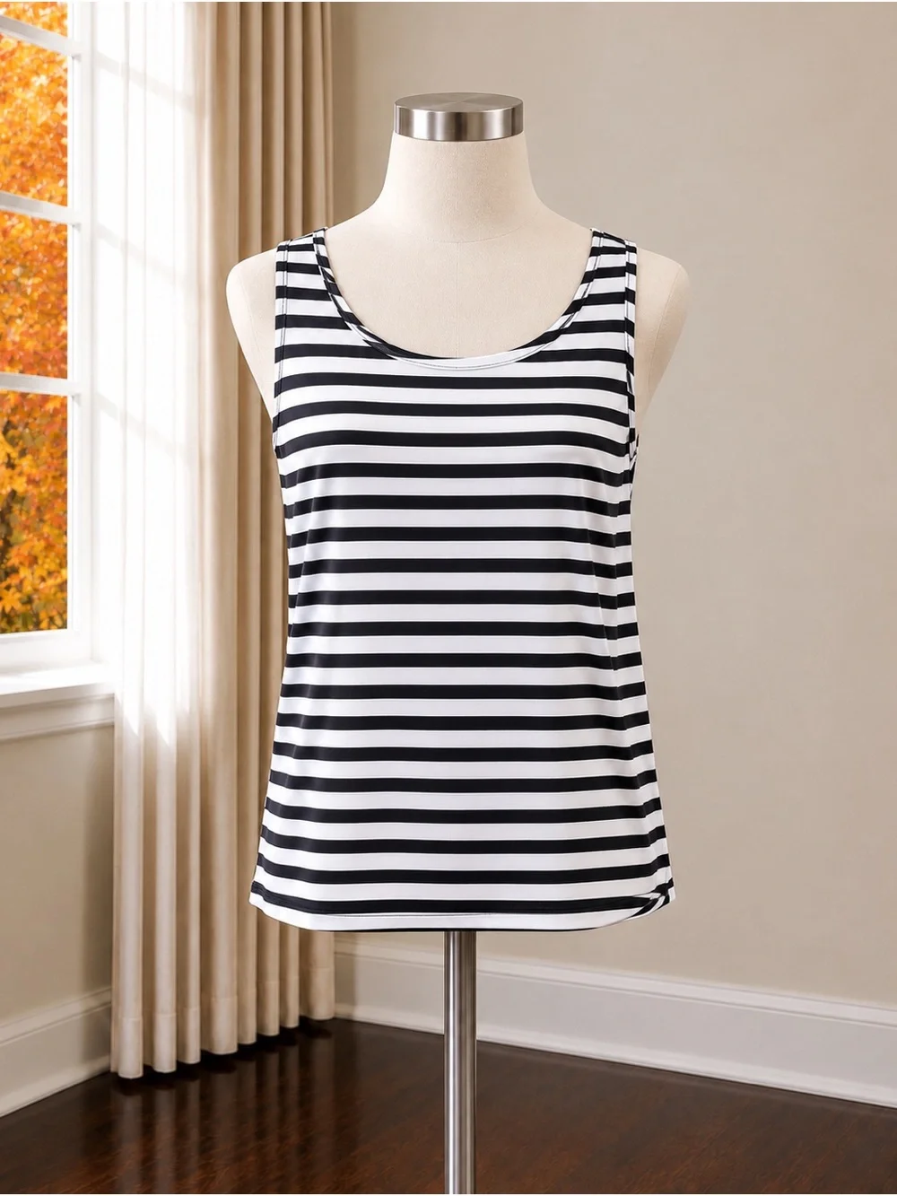 California Costumes Black and White Striped Kids Pirate Tank Top